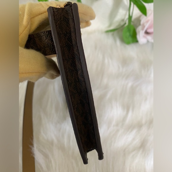 Michael Kors Mk Signature Sleek Fanny Pack Belt Wallet Waist Bag Chocolate - Picture 8 of 13